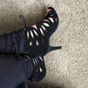 Open toe heels